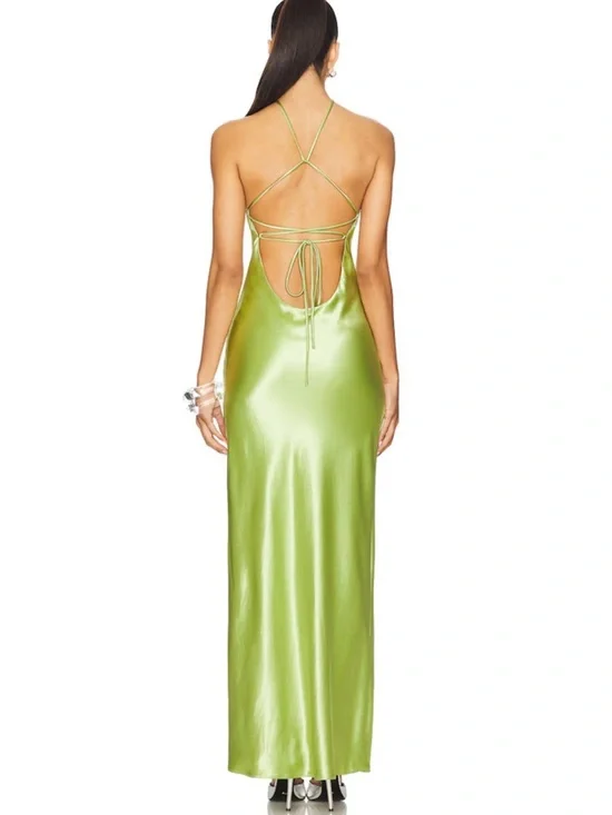 REVOLVE - Lima Maxi Dress in Lime Green - Line & Dot - Picture 2 of 6
